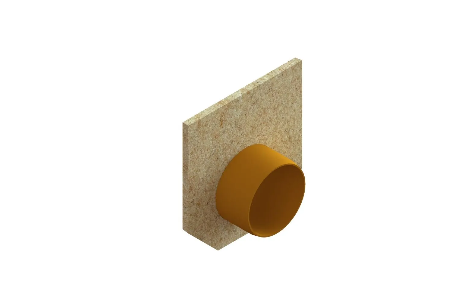 Rigole exterioare si accesorii - Placa capat polimerbeton PRO cu stut DN110 pentru rigola fibrobeton LN150 H260 Vodaland gama Drain