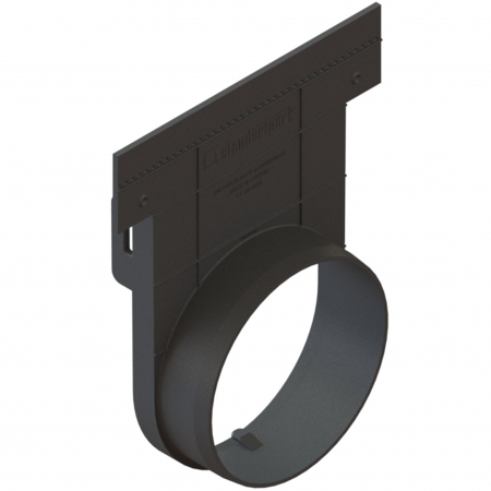 Tevi, fitinguri, robineti si accesorii - Placa capat din polipropilena model BASE, cu stut pentru rigola LN100 Hext.200 - Vodaland gama Drain