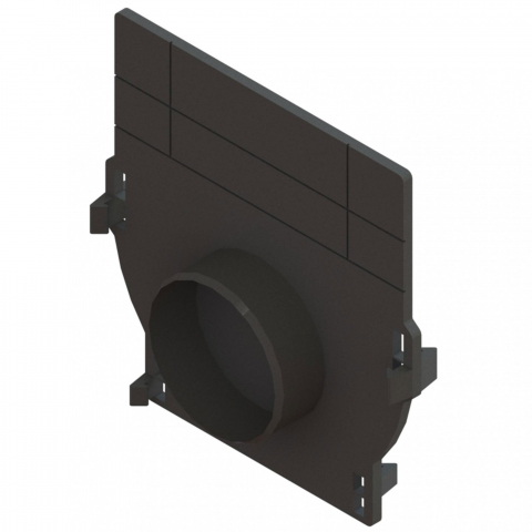 Tevi, fitinguri, robineti si accesorii - Placa capat din polipropilena model BASE, cu stut pentru rigola LN100 Hext.120 - Vodaland gama Drain