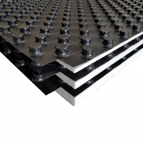 Echipamente de incalzire si producere ACM - Placa cu nuturi Purmo Noppjet CT 20, cu folie hidroizolanta, grosime 20 mm / 40 mm, bax 8,96 mp