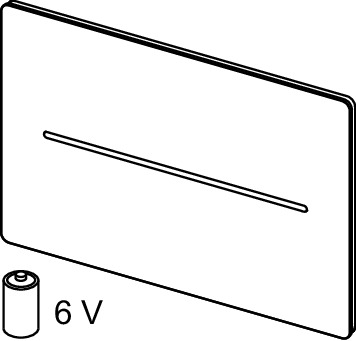 Obiecte sanitare - Placa de acoperire TECEsolid WC electronic, alb mat, 6 V
