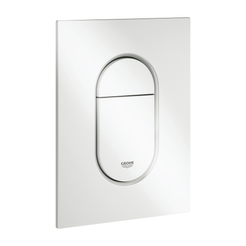 Obiecte sanitare - Placa de actionare Grohe Arena Cosmopolitan, marimea S, 130x172mm, dubla actionare, instalare verticala, compatibil cu slx, alb