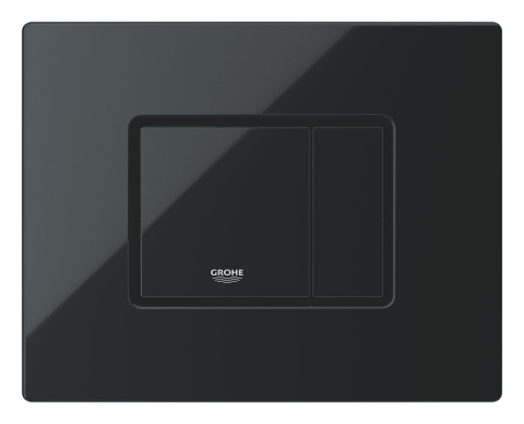 Placa de actionare Grohe even de perete placa, dubla actionare, 156 x 197 mm, verticala sau orizontala, negru lucios [6]