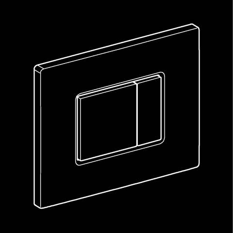 Placa de actionare Grohe even de perete placa, dubla actionare, 156 x 197 mm, verticala sau orizontala, negru lucios [7]