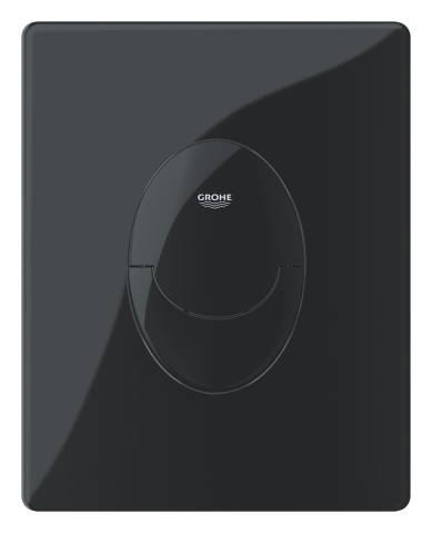 Obiecte sanitare - Placa de actionare Grohe Skate air de perete placa, dubla actionare, verticala, 156 x 197 mm, pentru rezervoare Rapid SL si gd 2, negru lucios