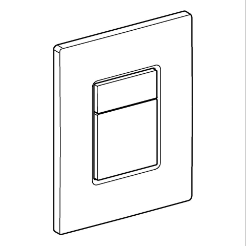 Placa de actionare Grohe Skate Cosmopolitan de perete placa, dubla actionare, verticala sau orizontala, 156 x 197 mm, pt rezervoare Rapid SL si gd 2, negru lucios [9]