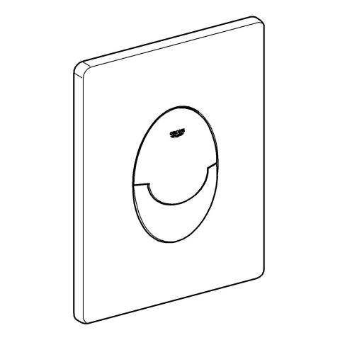 Placa de actionare Grohe Start de perete placa, dubla spalare, verticala, 197x156 mm, abs, negru [5]