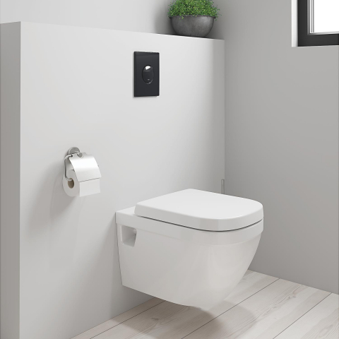 Placa de actionare WC Grohe Nova Cosmopolitan, dubla spalare, reversibila, 156 x 197 mm, negru [3]