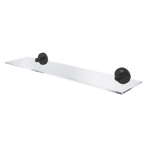 Polita oglinda Grohe Start shelf 530 mm, montare pe perete, fixare ascunsa, 530 mm, sticla/, negru [1]