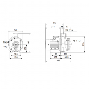 Pompa centrifuga multietajata, 0.67 Kw, 10 m³/h, 230V, inaltime de pompare 13.7 m, Grundfos CM 10-1 [1]