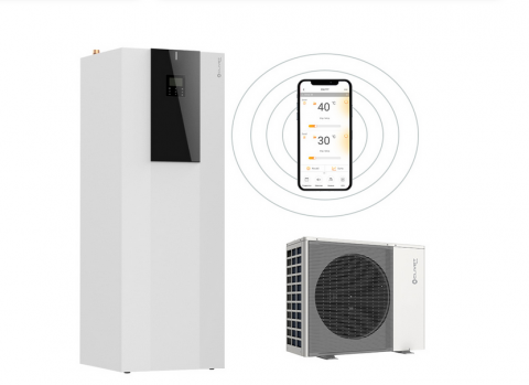 Pompa de caldura aer-apa tip split cu boiler integrat 250 litri Clivet SPHERA EVO TOWER 2.0 R32 10,1 kw si rezistenta electrica 2,4kw [1]