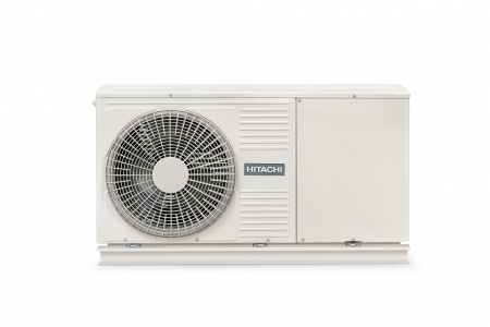 Pompe de caldura Aer-Apa - Pompa de caldura aer-apa monobloc, 8 kW, monofazat, seria Hitachi RASM-2VRE