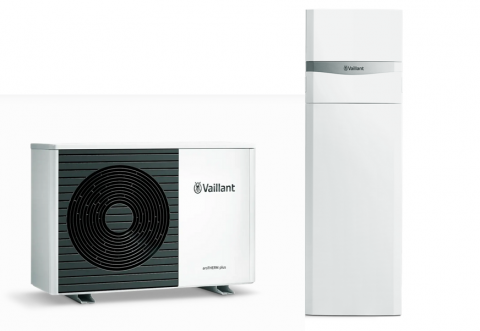 Pompe de caldura Aer-Apa - Pompa de caldura aer apa monobloc R290 7 kw monofazata cu boiler 185 litri Vaillant aroTherm plus