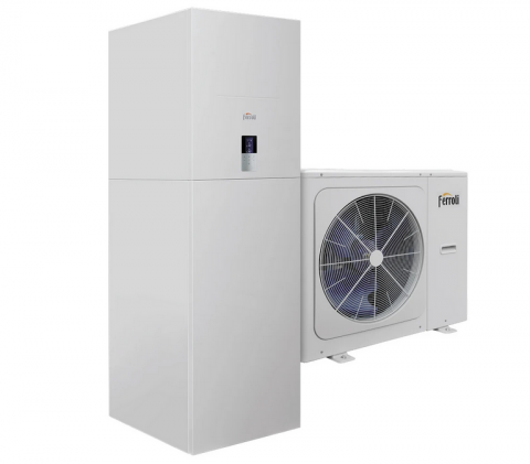 Pompe de caldura Aer-Apa - Pompa de caldura aer-apa split 12 kw trifazata cu boiler intergrat de 240 litri Ferroli OMNIA ST 3.2 HI6 12T