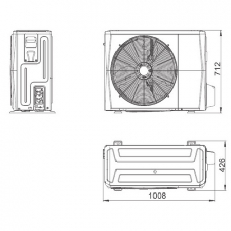 Pompa de caldura aer-apa split 6.2 kw incalzire / 6.55 kw racire, monofazata, R32, Hyundai model HYHA-V6W/D2N8-B HYHB-A60/CD30GN8-B [4]