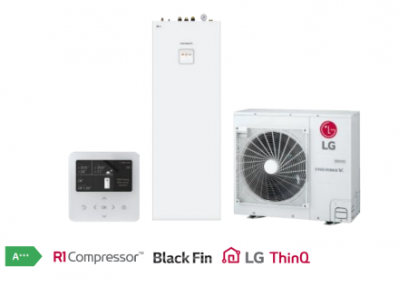 Pompa de caldura aer-apa tip split 9 kw R32 monofazata cu rezervor de apa calda 200l LG model Therma V IWT [3]