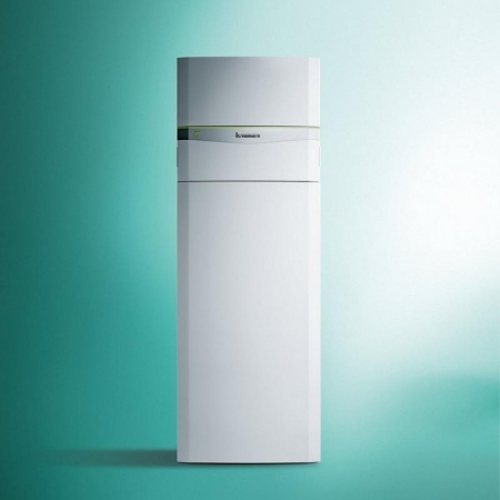 Pompe de caldura Sol-Apa - Pompa de caldura sol-apa, 11 kW, boiler de 185 litri, VAILLANT VWF 118/4 flexoCOMPACT Exclusive