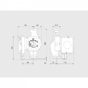 Pompa de circulatie 140 W, 5,7 m³/h, 180 mm, Grundfos model UPS 2 32-80 [2]