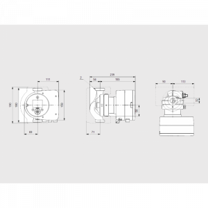 Pompa de circulatie electronica, 171 W, 12,6 m³/h, 180 mm., Grundfos MAGNA3 32-100 [2]