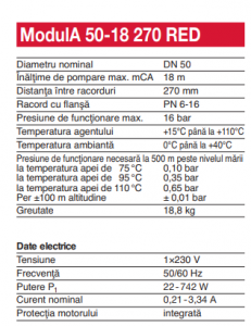 Pompa de circulatie electronica de inalta eficienta pentru instalatii de incalzire, Biral model ModulA 50-18 270 RED, echipata cu izolatie [3]