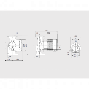 Pompa de circulatie electronica 427 W, 26,5 m³/h, 250 mm, flansa DN40, Grundfos model MAGNA3 40-120 F [2]