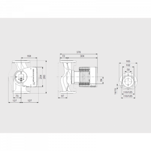 Pompa de circulatie electronica 498 W, 35,2 m³/h, 280 mm, flansa DN50, Grundfos model MAGNA3 50-120 F [2]