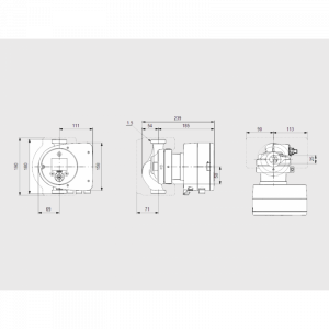 Pompa de circulatie electronica, 116 W, 10,7 m³/h, 180 mm., Grundfos MAGNA3 25-80 [2]