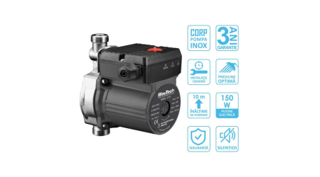 Pompa ridicare presiune panouri solare nepresurizate, corp din inox, Blautech [1]