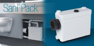 Echipamente pentru tratarea si pomparea apei - Macerator - sistem de tocare si pompare ape uzate SFA model SANIPACK 400W, 5m vertical / 50 m orizontal
