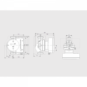 Pompa recirculare, 188 W, 9,7 m³/h, 180 mm., Grundfos MAGNA1 32-120 [1]