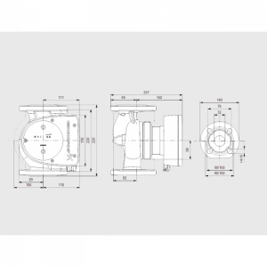 Pompa recirculare, 175 W, 10,5 m³/h, 220 mm., flansa DN32, Grundfos MAGNA1 32-100 F [1]