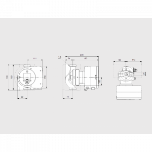 Pompa de circulatie electronica 50 W, 6,8 m³/h, 180 mm, Grundfos model MAGNA3 25-40 [2]