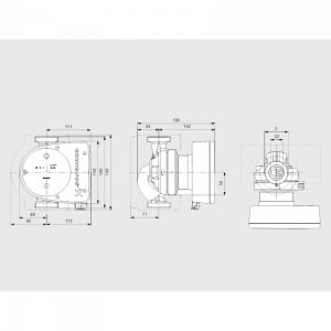 Pompa recirculare, 151 W, 10,2 m³/h, 180 mm., Grundfos MAGNA1 32-80 [1]