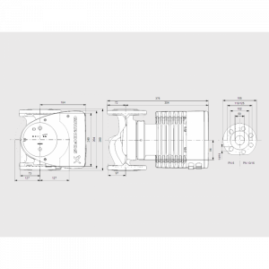 Pompa recirculare, 533 W, 33,0 m³/h, flansa DN50, 280 mm., Grundfos MAGNA1 50-120 F [1]