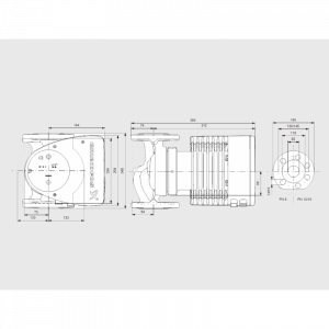 Pompa recirculare, 774 W, 47,5 m³/h, flansa DN65, 340 mm., Grundfos MAGNA1 65-120 F [1]