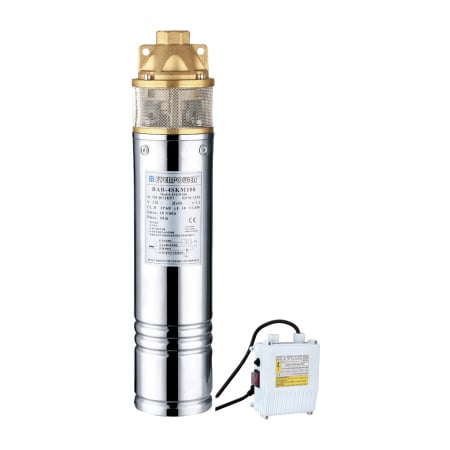 Echipamente pentru tratarea si pomparea apei - Pompa inox submersibila de adancime, 1100 W, H=98 M, Everpro SKM