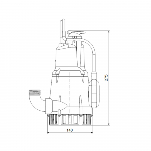 Pompa submersibila, 0.35 kW, cu flotor si cablu de 10 m, Grundfos KPC 300 A [2]