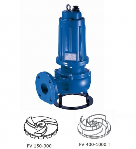 Echipamente pentru tratarea si pomparea apei - Pompa submersibila de drenaj, cu rotor Vortex si autocuplare, 400V, 1.5 Kw, 9.4 mCA, Foras FVT 210/P