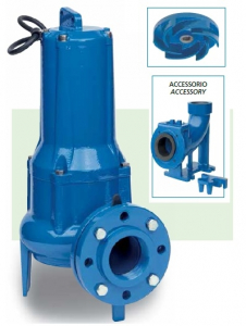 Echipamente pentru tratarea si pomparea apei - Pompa submersibila de drenaj, cu rotor Vortex, 3 Kw, 1000 litri/min, 400V, Speroni PRF 400 N-V