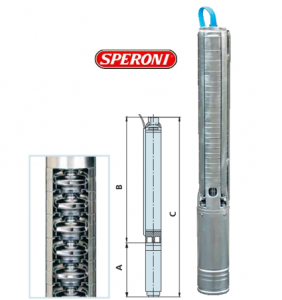 Pompa submersibila multietajata pentru put, 11 Kw, debit 23 m³/h, Speroni SXT 619-20 [1]