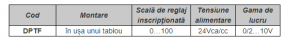 Potențiometru necarcasat, ieșire 0/10V, 24Vca/cc, montare în ușa unui panou [1]