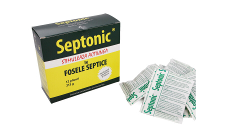 Solutii pentru tratarea tevilor de irigat - Praf cu actiune biologica, pentru tratarea foselor septice, 12 plicuri, Septonic