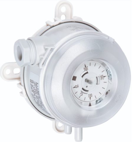 Manometre, presostate si termostate - Presostat diferential pentru aer 10Pa S+S Regeltechnik DS2, IP54, contact SPDT 5(0,8)A / 250Vca