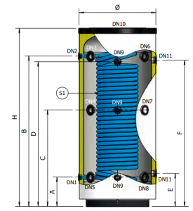Puffer cu producere A.C.M, 800 litri, fara serpentina auxiliara, Elbi CQS 800 [2]