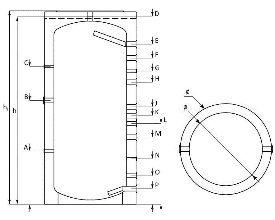 Rezervor de acumulare Ferroli, fara serpentina cu izolatie 100 mm, model FB 1500 - 1500 litri [3]