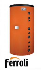 Producere apa calda menajera - Rezervor de acumulare Ferroli, fara serpentina cu izolatie 100 mm, model FB 3000 - 3000 litri