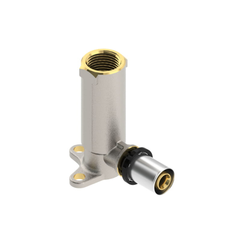 Incalzire in pardoseala - Cot cu fixare pe perete, lung (78 mm), FI (GW) CLEVERFIT radial Purmo 20x½"