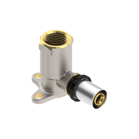 Incalzire in pardoseala - Cot cu fixare pe perete, mediu (52 mm), FI (GW) CLEVERFIT radial Purmo 16x½"