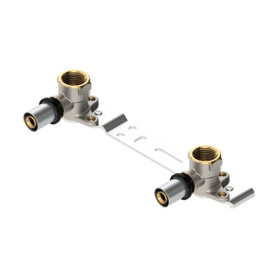 Incalzire in pardoseala - Set montaj baterie 35 mm CLEVERFIT radial (coturi scurte, sina, suruburi) Purmo 16x½"