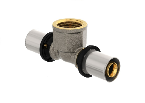 Incalzire in pardoseala - Teu cu filet interior in burta FI (GW) CLEVERFIT radial, alama Purmo 26x½"x26